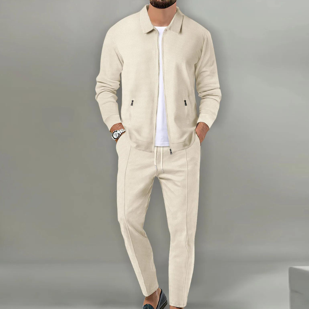 Tweedelige Set - Slim Fit - Lange Mouwen - Trainingspak - Herenkleding-Boetiek Moda