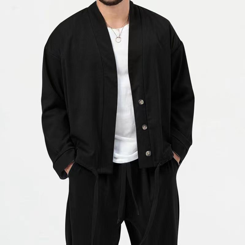 Tweedelige set - Casual Loose Fit broek en jasje voor heren-Boetiek Moda