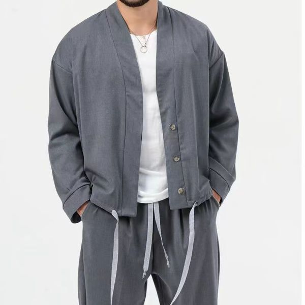 Tweedelige set - Casual Loose Fit broek en jasje voor heren-Boetiek Moda