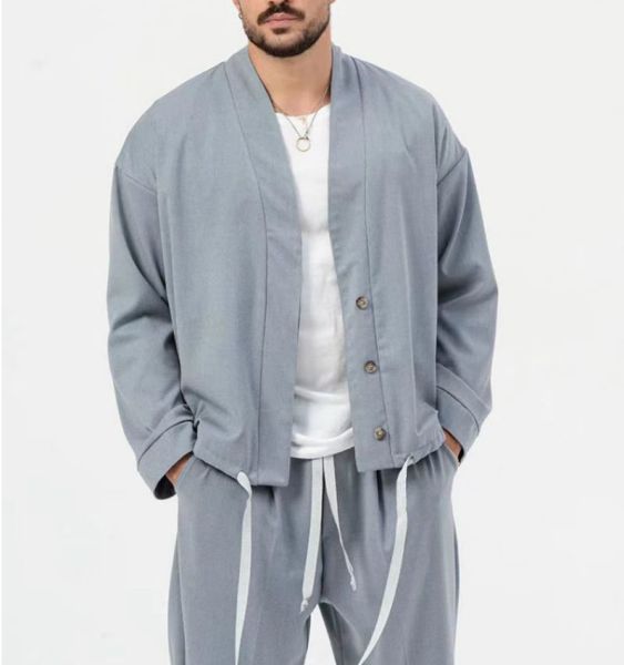 Tweedelige set - Casual Loose Fit broek en jasje voor heren-Boetiek Moda