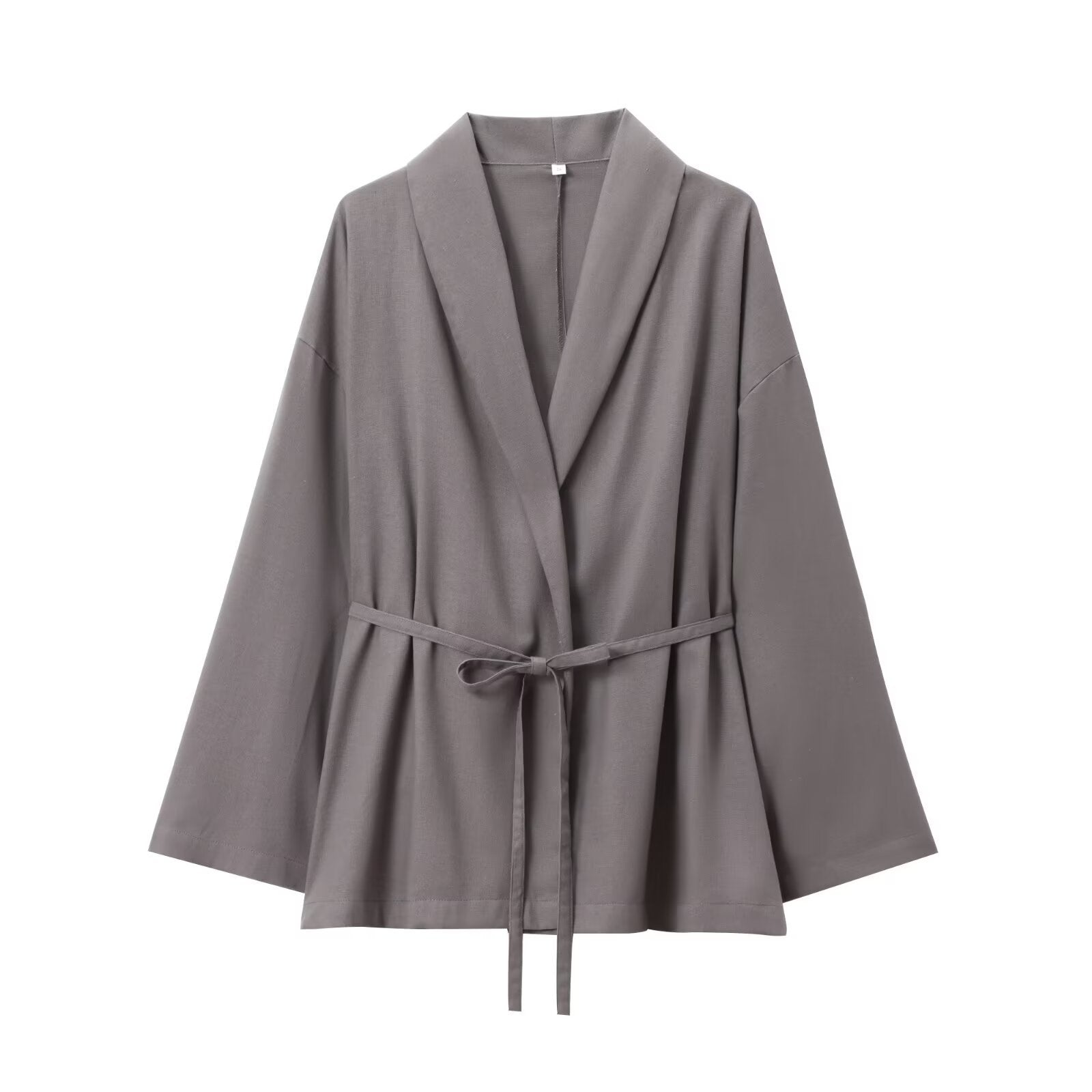 Tweedelige set - Dames Kimono met losse pasvorm en wijde broek in één set-Boetiek Moda