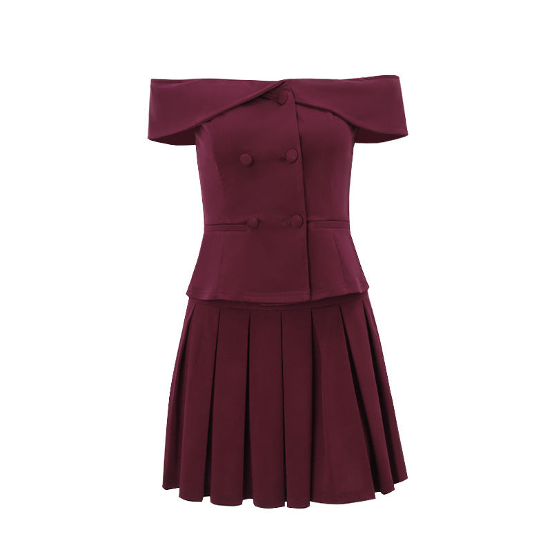 Tweedelige set - Off-Shoulder - Minirok - Rok en top - Dameskleding-Boetiek Moda