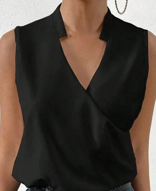 V-hals top | Mouwloos | Elegant | Dames tops voor speciale gelegenheden | Dameskleding-Boetiek Moda