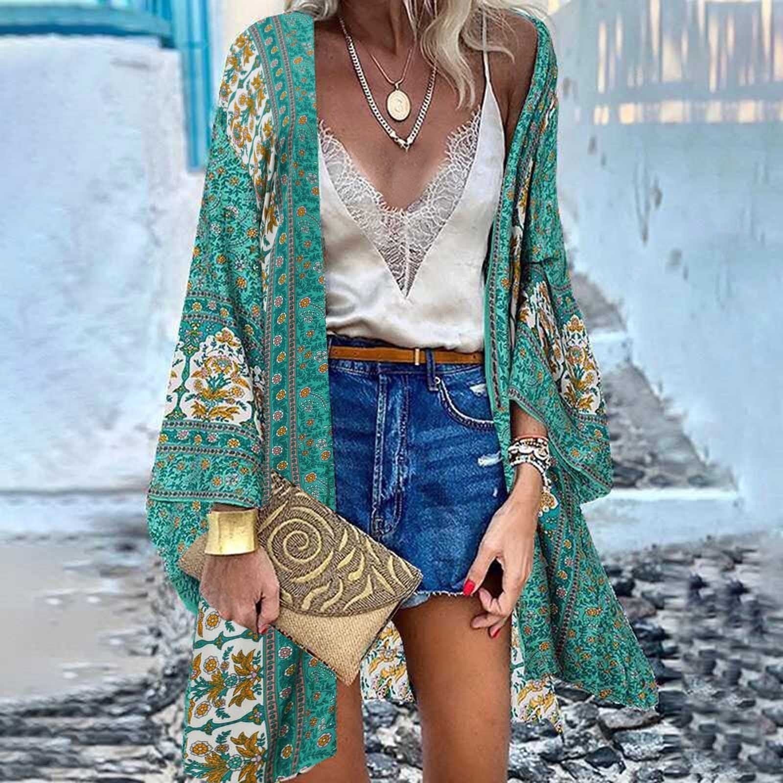 Valencia Kimono | Verhoog je zomer garderobe met onze kleurrijke bedrukte Kimono-Boetiek Moda