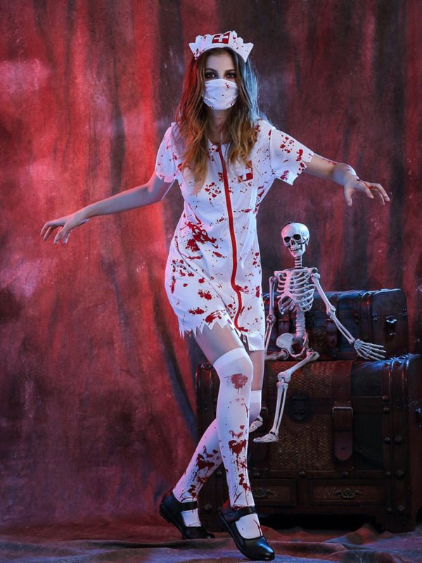 Verpleegster Halloween Kostuum | Eng | Zombie Verpleegster | Verpleegster Outfit Halloween | Vrouwen Halloween Kostuums-Boetiek Moda