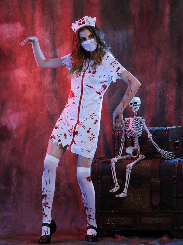Verpleegster Halloween Kostuum | Eng | Zombie Verpleegster | Verpleegster Outfit Halloween | Vrouwen Halloween Kostuums-Boetiek Moda
