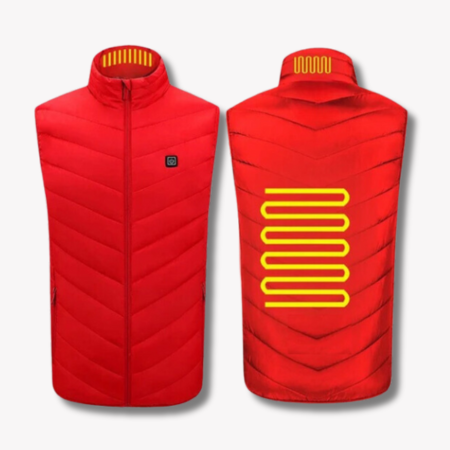 Verwarmd Vest - Warm herenvest met ritssluiting en gewatteerde voering-Boetiek Moda