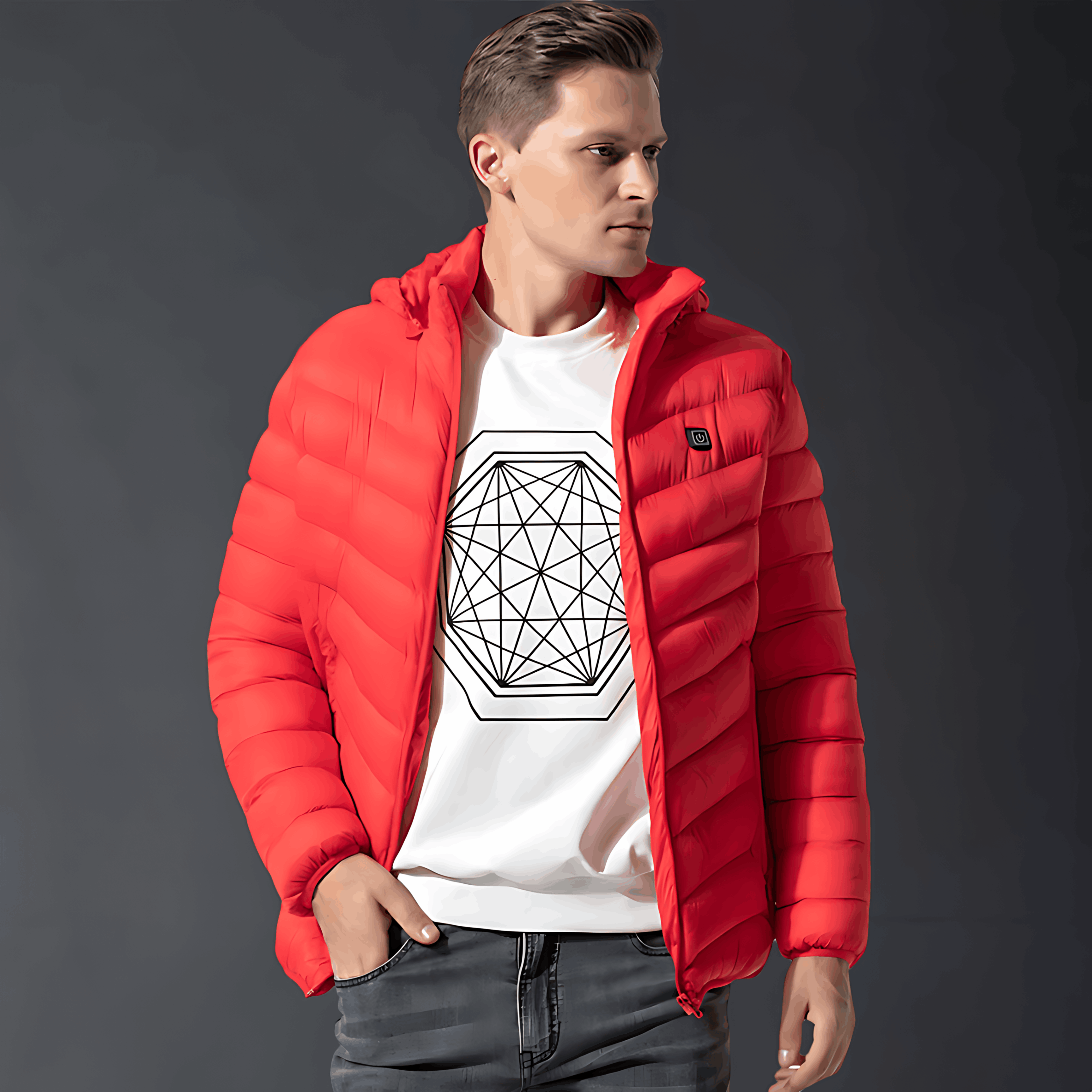 Verwarmd jack - Capuchon - Puffer - Donsjack - Winterjas voor heren-Boetiek Moda