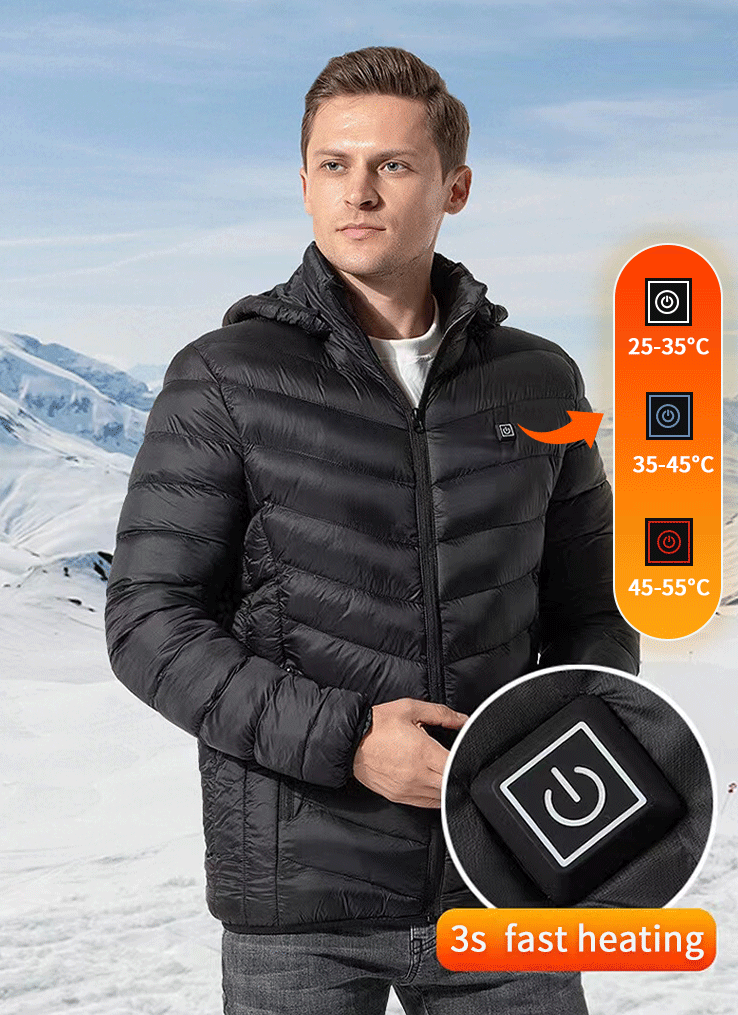 Verwarmd jack - Capuchon - Puffer - Donsjack - Winterjas voor heren-Boetiek Moda