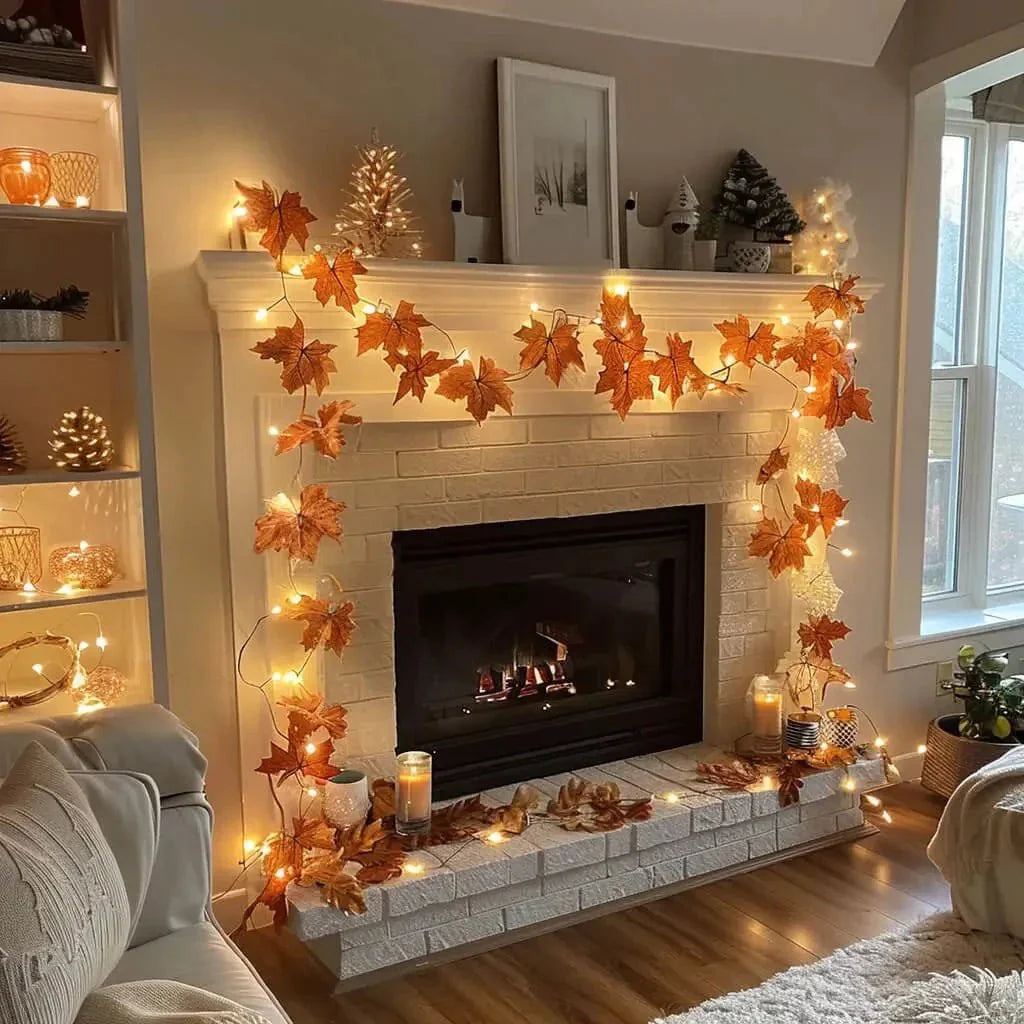 Voorverlichte slinger - LED - Kunstmatig - Kerstslingers - Kerstverlichting-Boetiek Moda