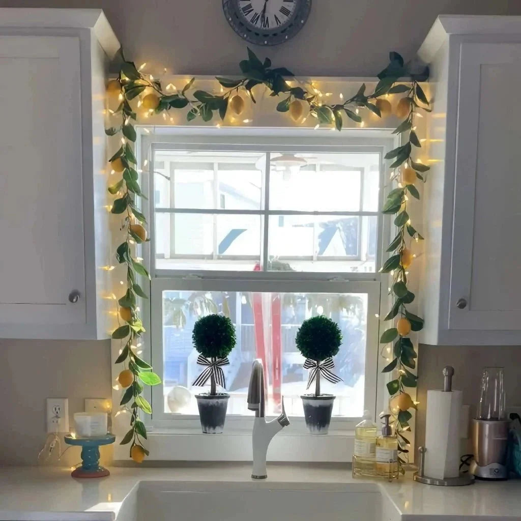 Voorverlichte slinger - LED - Kunstmatig - Kerstslingers - Kerstverlichting-Boetiek Moda