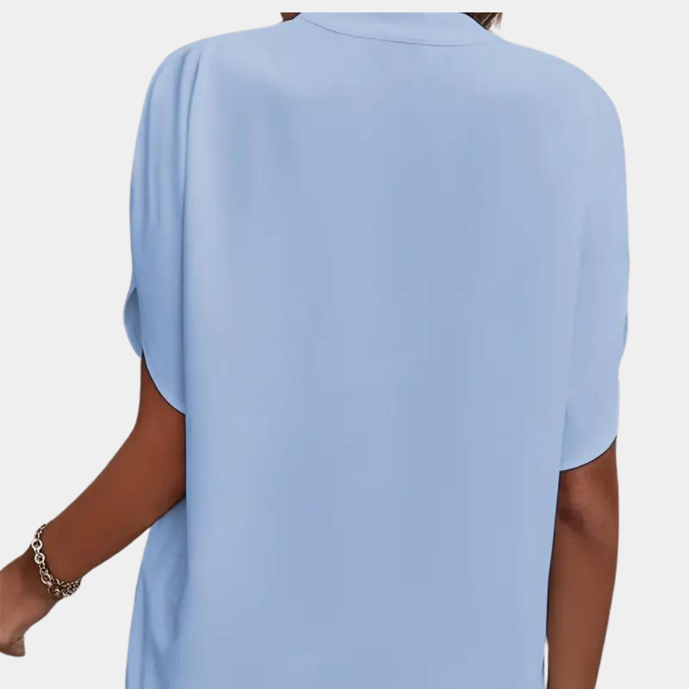 Vrouwen Blouse | Elegant | Los Fit | Korte Mouw Blouse | Zomer Top-Boetiek Moda