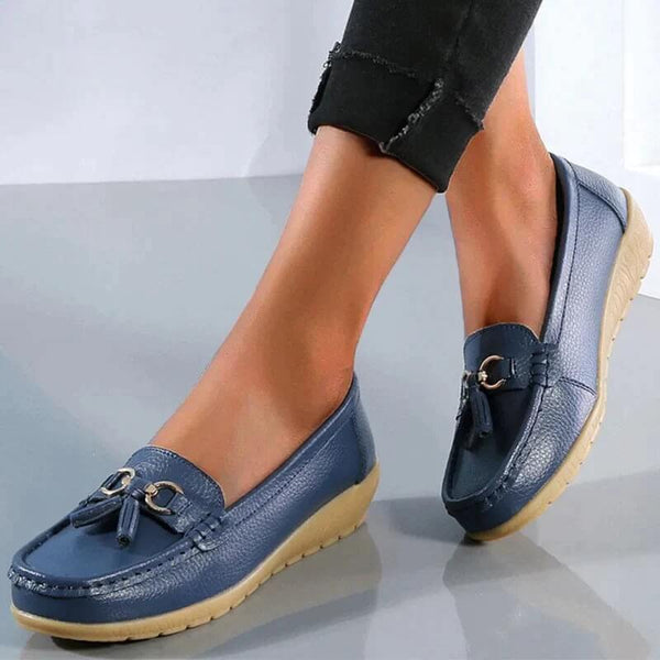 Vrouwenloafers - Ergonomisch - Slip-On - Orthopedische Schoenen - Leren Loafers-Boetiek Moda