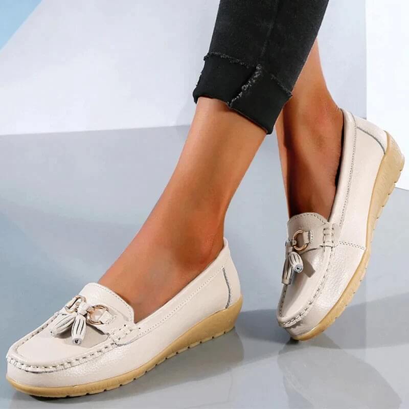 Vrouwenloafers - Ergonomisch - Slip-On - Orthopedische Schoenen - Leren Loafers-Boetiek Moda