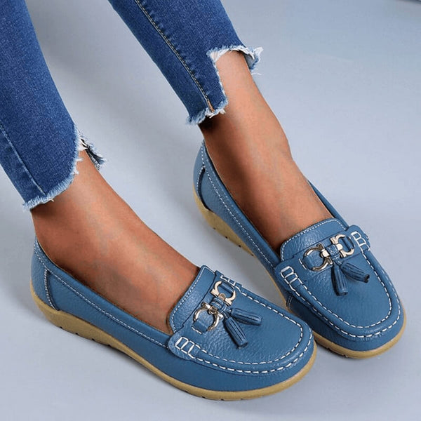 Vrouwenloafers - Ergonomisch - Slip-On - Orthopedische Schoenen - Leren Loafers-Boetiek Moda