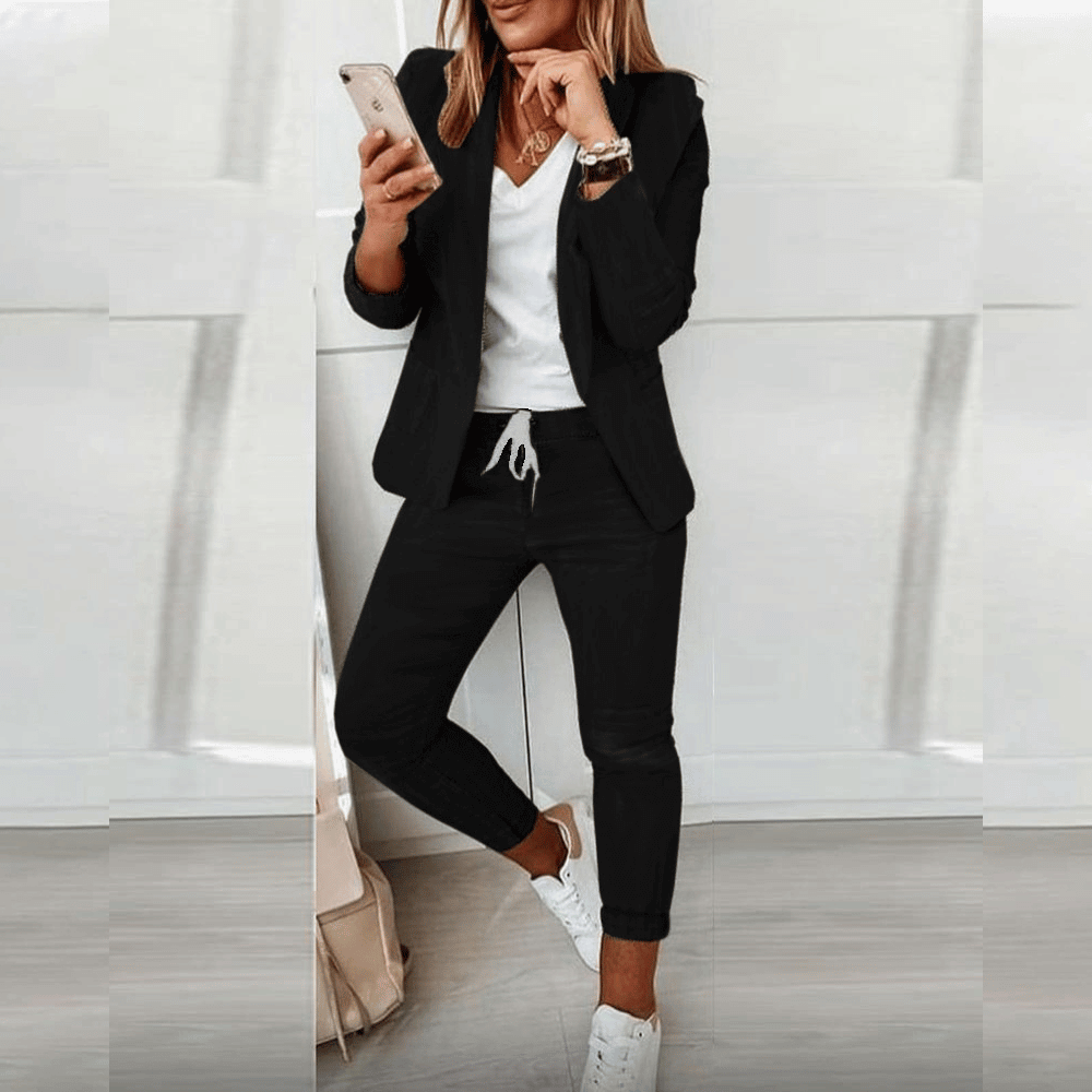 Blazerset | Casual | Trekkoord | Blazer en joggingbroek set | Co-ord set voor dames