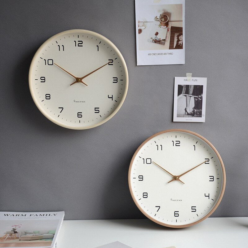 Wandklok - Modern Houten Sandinavisch Design Analoge Keukenklok-Boetiek Moda