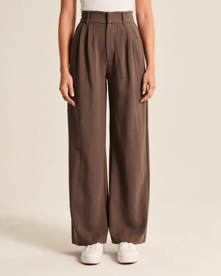 Wijde broek - Damesbroek met hoge taille en wijde pijpen voor kleine vrouwen-Boetiek Moda