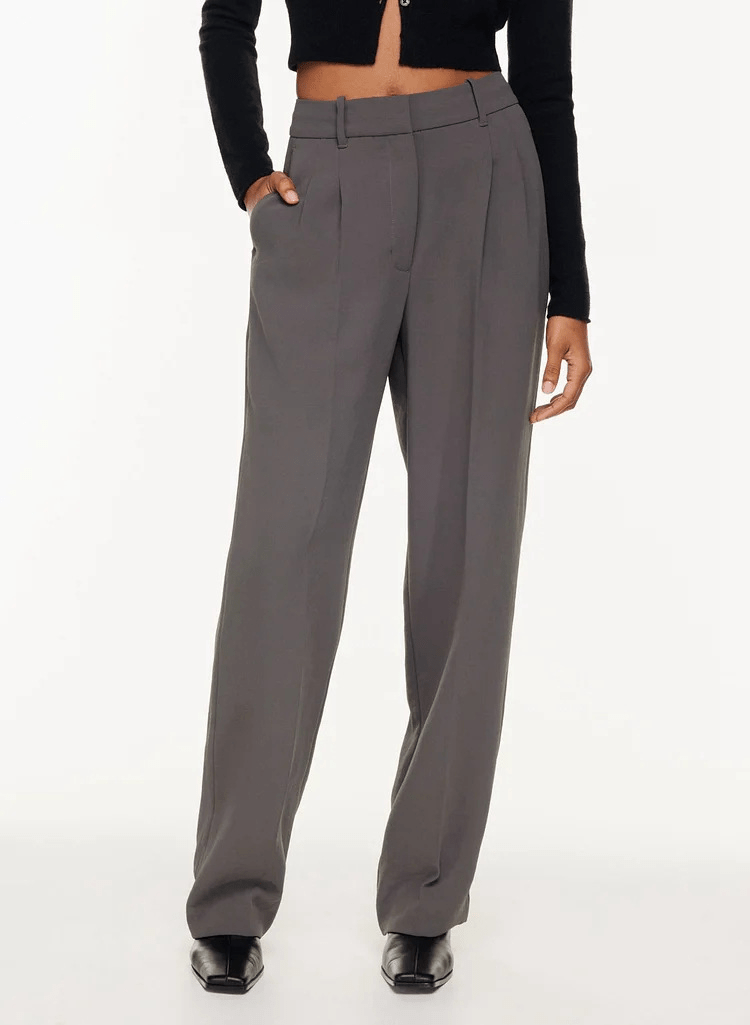Wijde broek - Damesbroek met hoge taille en wijde pijpen voor kleine vrouwen-Boetiek Moda