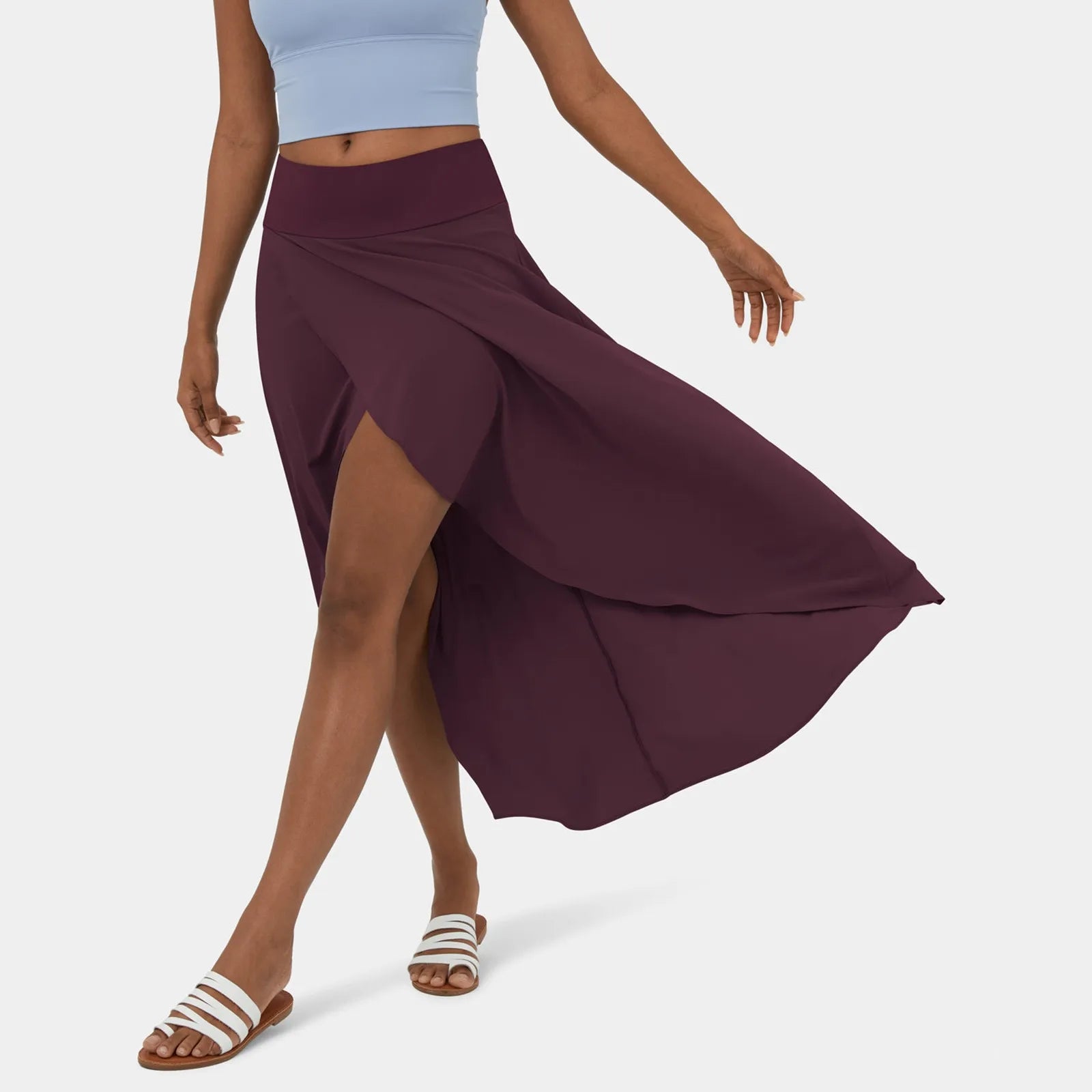 Wikkelrok - Asymmetrisch - Soepelvallend - Midirok - Zomerrok-Boetiek Moda