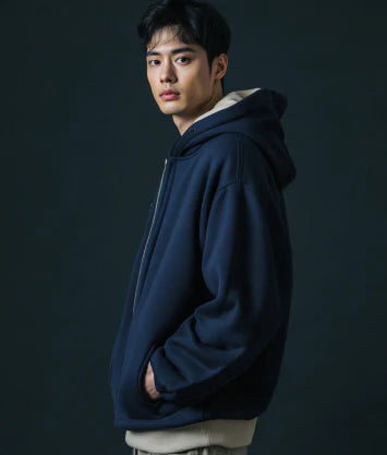 Winter Hoodie | Warm | Fleece Gevoerd | Zip-Up Hoodie | Heren Hoodie Jas-Boetiek Moda