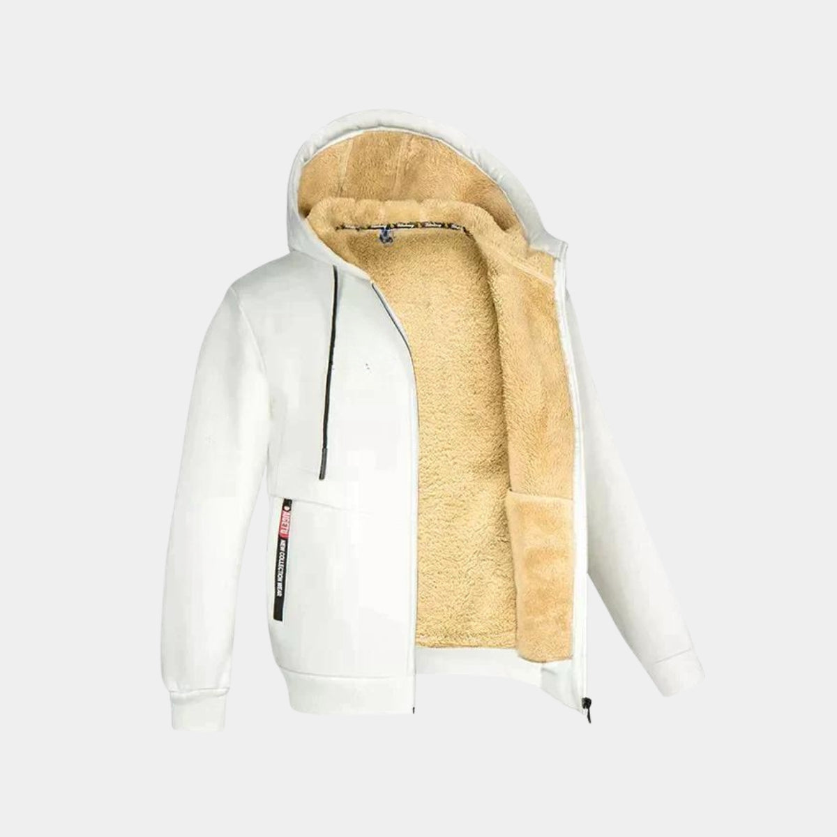 Winter Hoodie | Warm | Fleece Gevoerd | Zip-Up Hoodie | Heren Hoodie Jas-Boetiek Moda