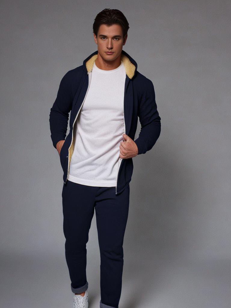 Winter Hoodie | Warm | Fleece Gevoerd | Zip-Up Hoodie | Heren Hoodie Jas-Boetiek Moda
