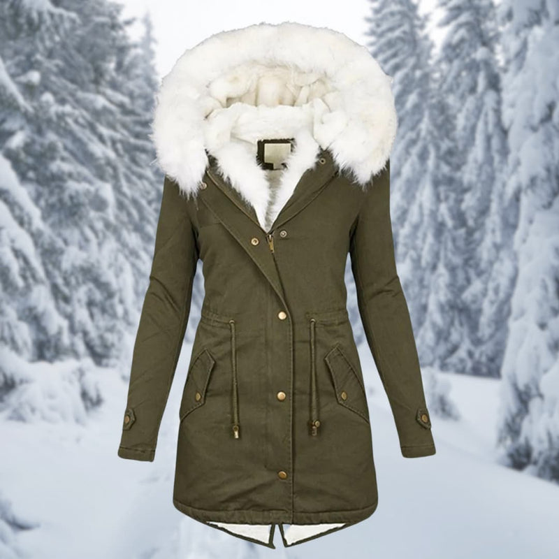 Winter Parka | Kap | Bont gevoerd | Winterjas | Winterjassen Vrouwen-Boetiek Moda