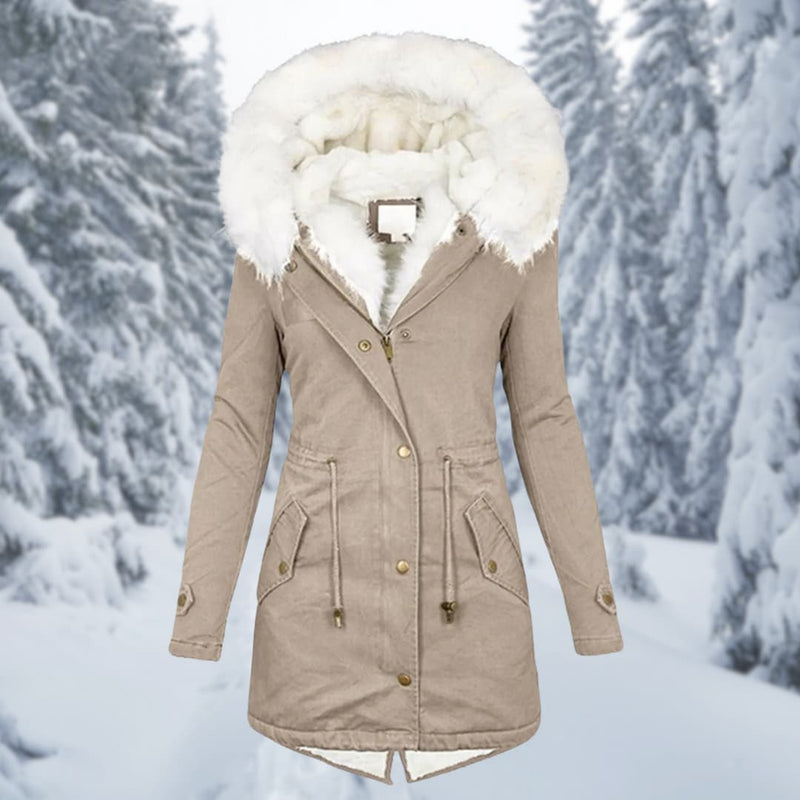 Winter Parka | Kap | Bont gevoerd | Winterjas | Winterjassen Vrouwen-Boetiek Moda