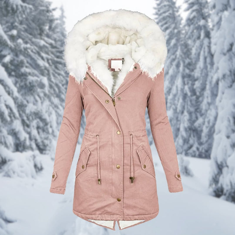 Winter Parka | Kap | Bont gevoerd | Winterjas | Winterjassen Vrouwen-Boetiek Moda