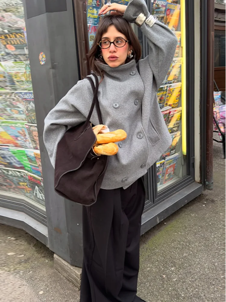 Winter Trench Coat | Kort | Oversized | Wollen Trench Coat | Vrouwenjas-Boetiek Moda