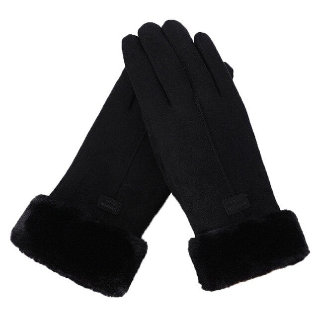Winterhandschoenen - Warm - Bont gevoerd - TouchScreen handschoenen - Vrouwenhandschoenen-Boetiek Moda