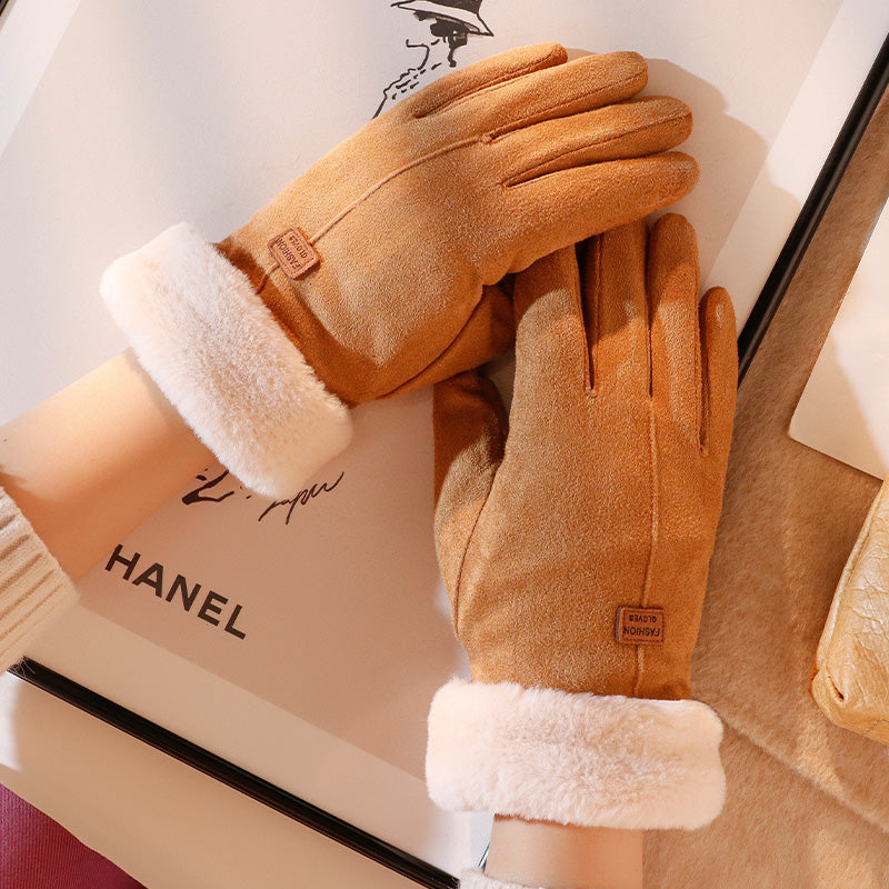 Winterhandschoenen - Warm - Bont gevoerd - TouchScreen handschoenen - Vrouwenhandschoenen-Boetiek Moda