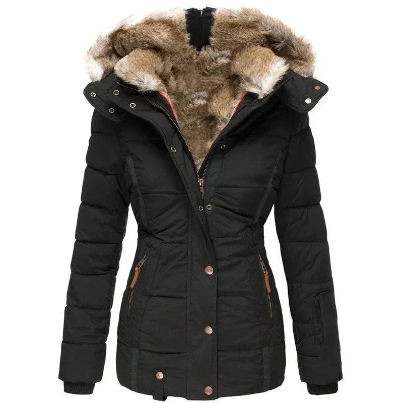 Winterjas | Capuchon | Parka | Bontgevoerde Jas | Winterjas voor Vrouwen-Boetiek Moda
