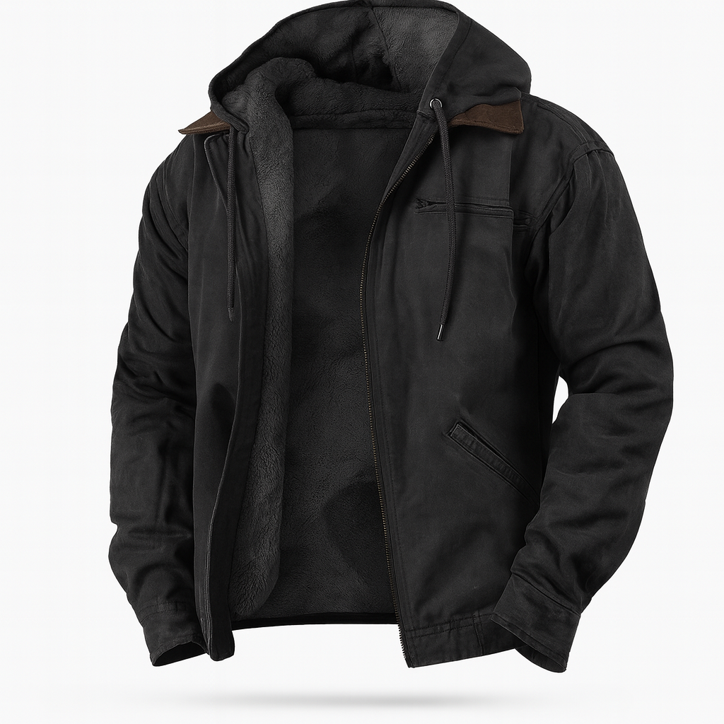 Winterjas - Casual - Met fleece gevoerd - Jas met capuchon - Herenjas-Boetiek Moda