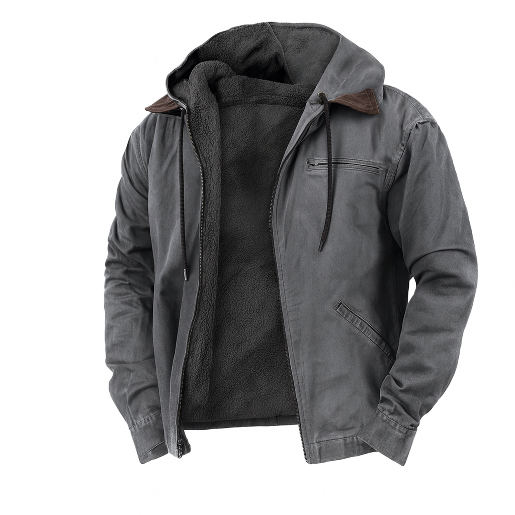 Winterjas - Casual - Met fleece gevoerd - Jas met capuchon - Herenjas-Boetiek Moda