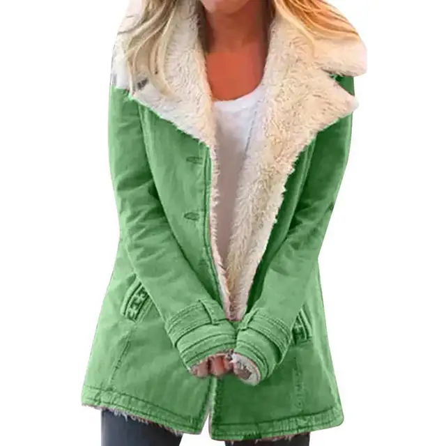 Winterjas - Casual warme winterjas met bontvoering voor dames-Boetiek Moda
