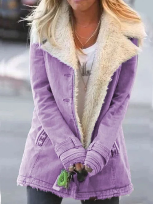 Winterjas - Casual warme winterjas met bontvoering voor dames-Boetiek Moda