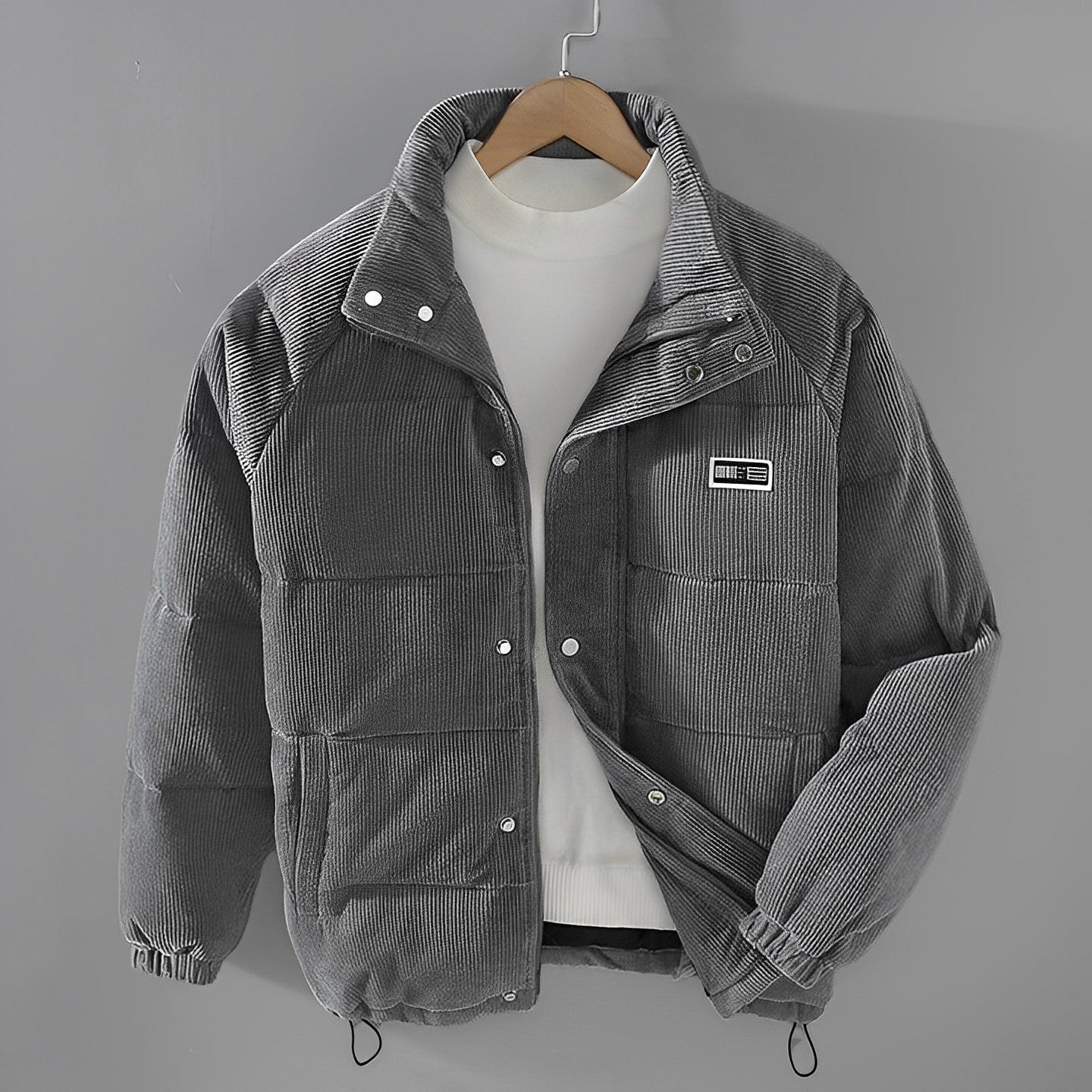 Winterjas - Corduroy - Zip-Up - Pufferjas - Heren winterjassen-Boetiek Moda