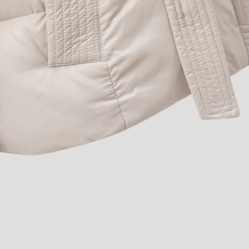 Winterjas - Damesjas met capuchon en riem-Boetiek Moda