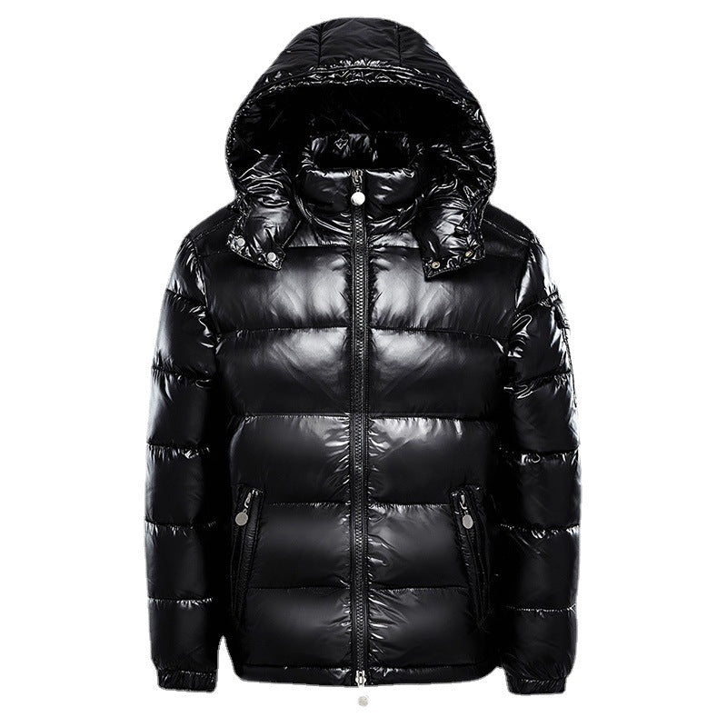Winterjas - Herenrits met capuchon en glanzende pufferjas-Boetiek Moda