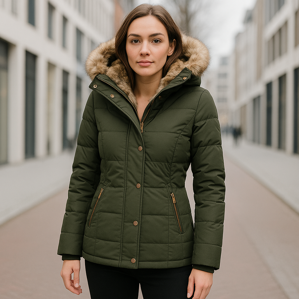 Winterjas | Met capuchon | Gewatteerd | Donsjas | Damesjas-Boetiek Moda