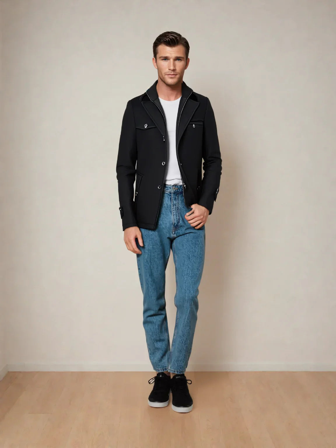 Winterjas - Quilted Liner-jas met rits voor heren-Boetiek Moda