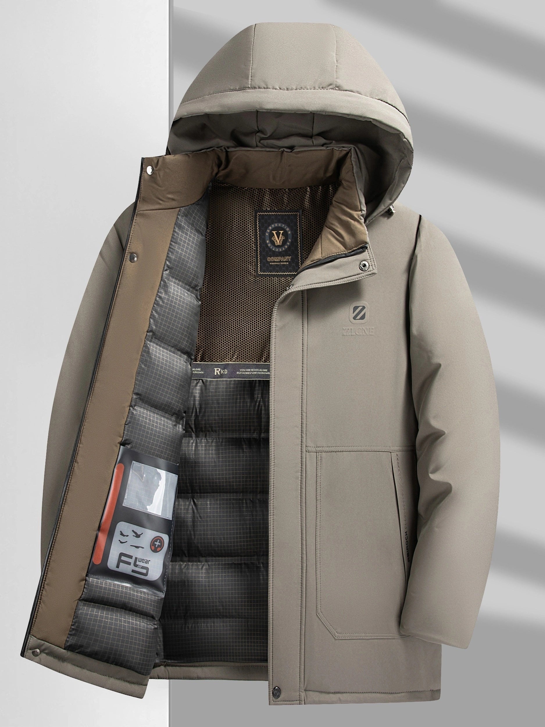 Winterjas | Warm | Gewatteerde Voering | Jas met Capuchon | Overjas voor Mannen-Boetiek Moda