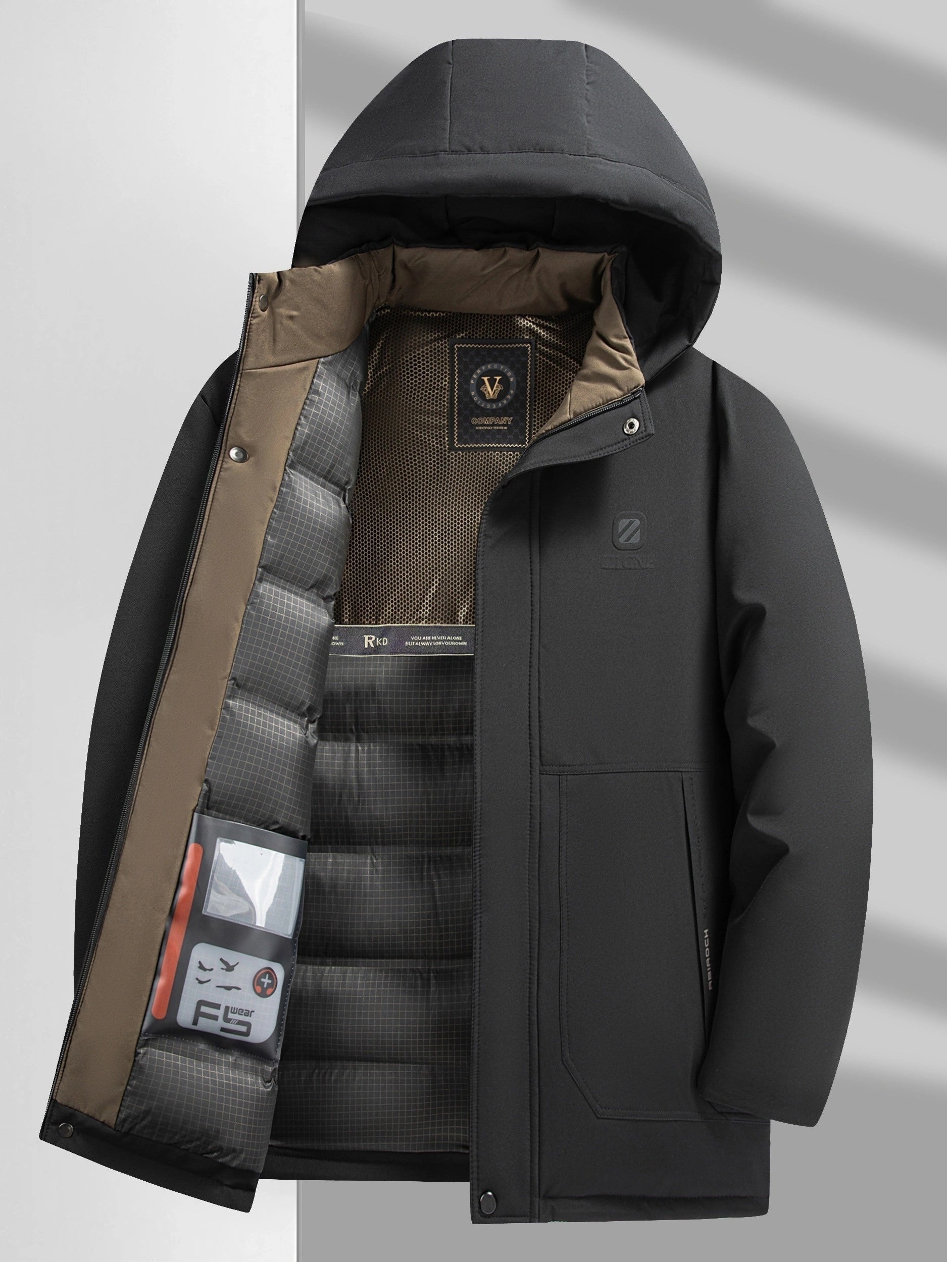 Winterjas | Warm | Gewatteerde Voering | Jas met Capuchon | Overjas voor Mannen-Boetiek Moda