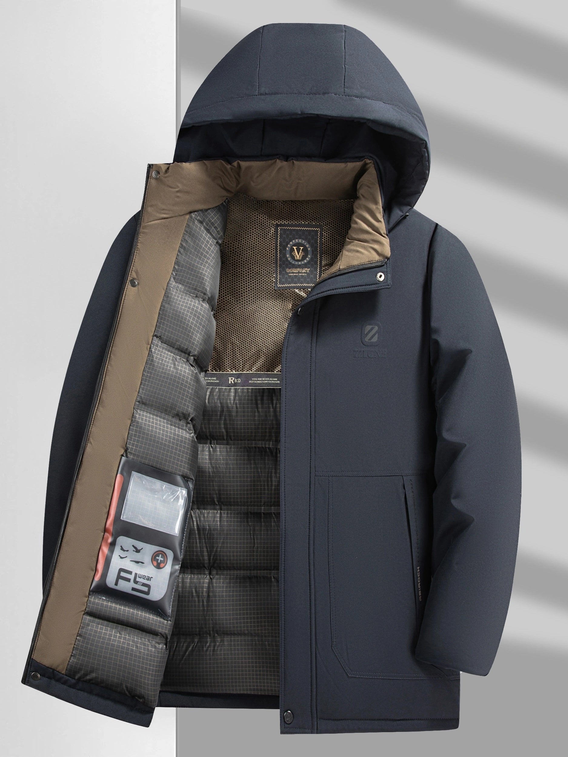 Winterjas | Warm | Gewatteerde Voering | Jas met Capuchon | Overjas voor Mannen-Boetiek Moda