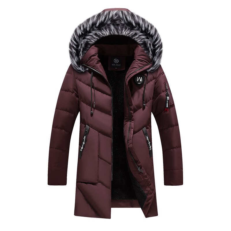 Winterjas - Warme bontmuts voor heren, halflange pufferjas-Boetiek Moda