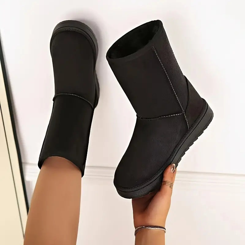 Winterlaarzen - Mid Calf - Met fleece gevoerd - Snow Boots - Dameslaarzen-Boetiek Moda