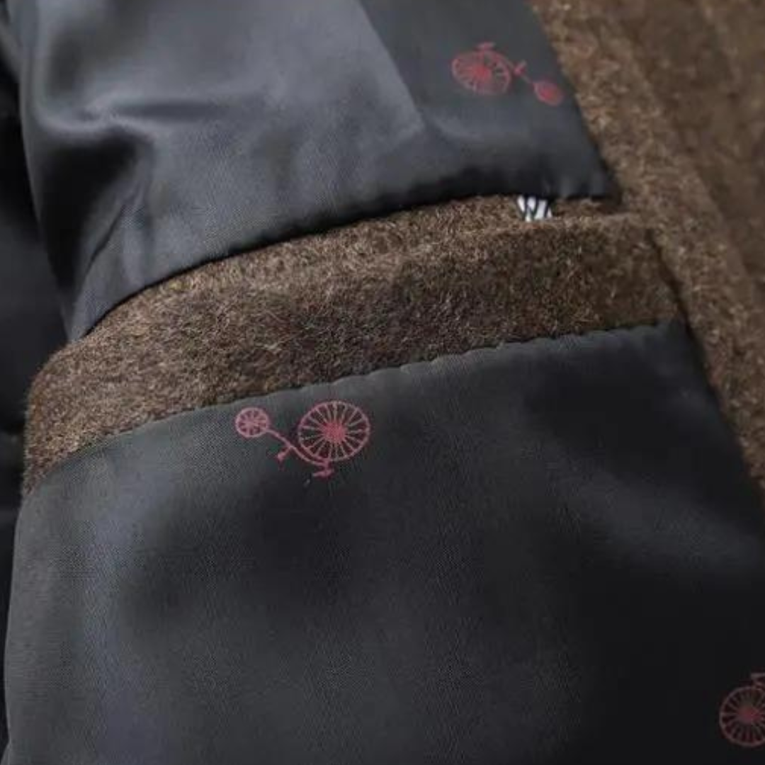 Wollen jas - Ritssluiting - Staande kraag - Gewatteerde voering - Winterjas-Boetiek Moda