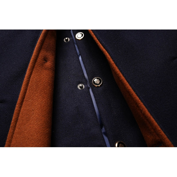 Wollen jas | Single Breasted | Gewatteerde voering | Wollen Trenchcoat | Heren Winterjas-Boetiek Moda